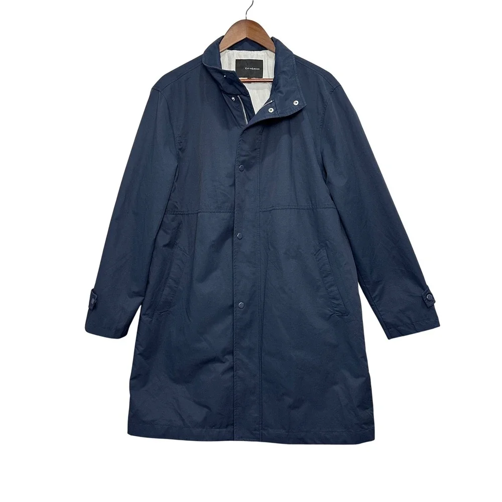 Kai aakmann Navy Blue Lightweight Trench‎ Coat Men Korean Size 105 US L